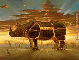 Vladimir Kush trojan horse painting